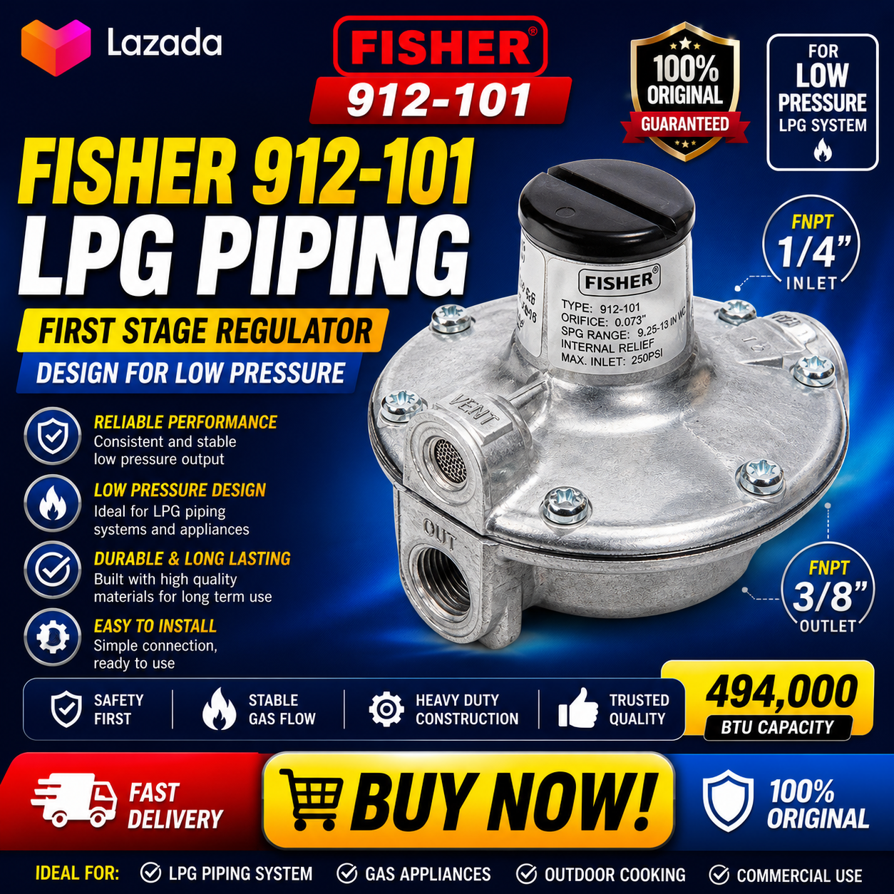 First Stage Low Pressure Regulator