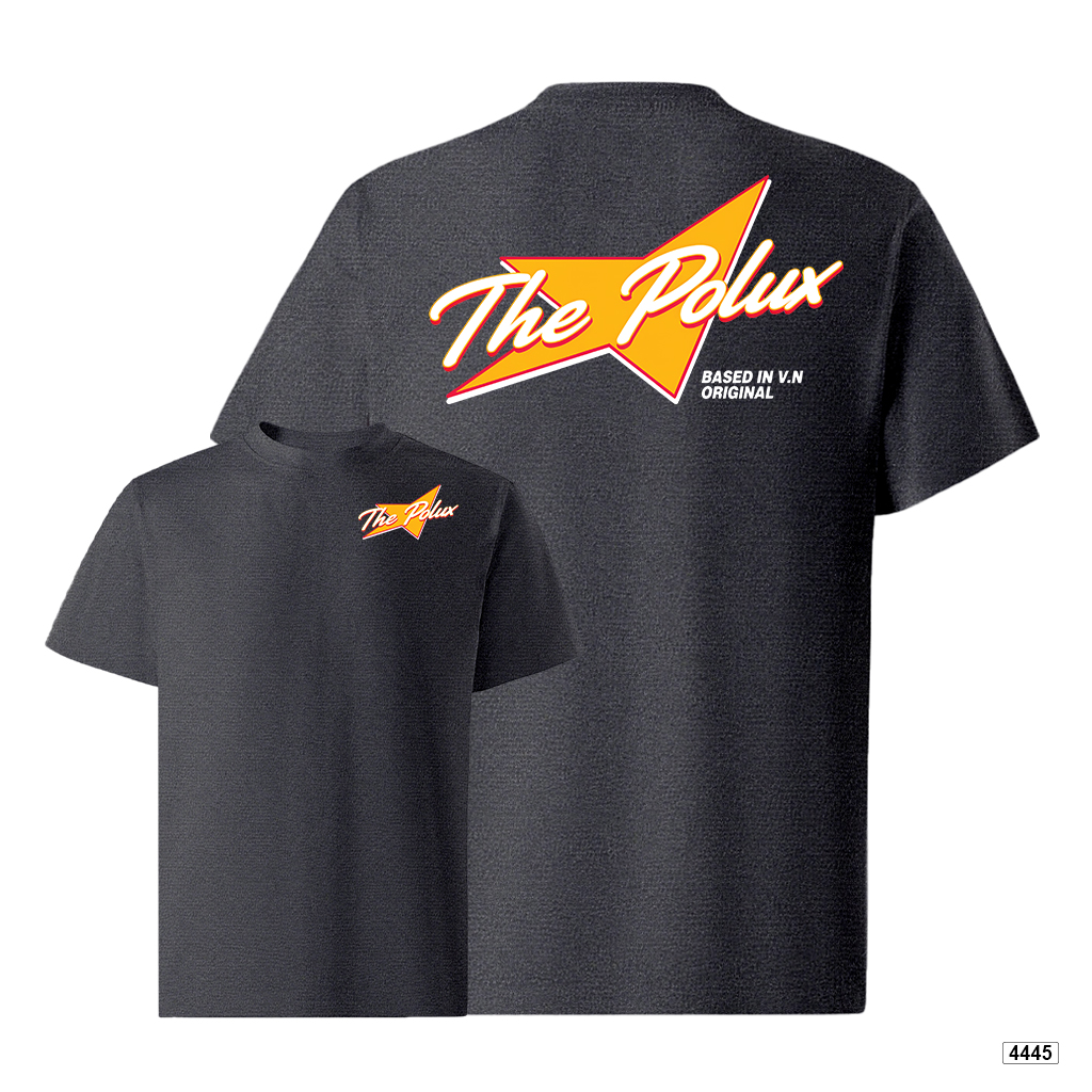 Áo thun nam form rộng logo sao đường phố Polux 4445_thumbnail_1