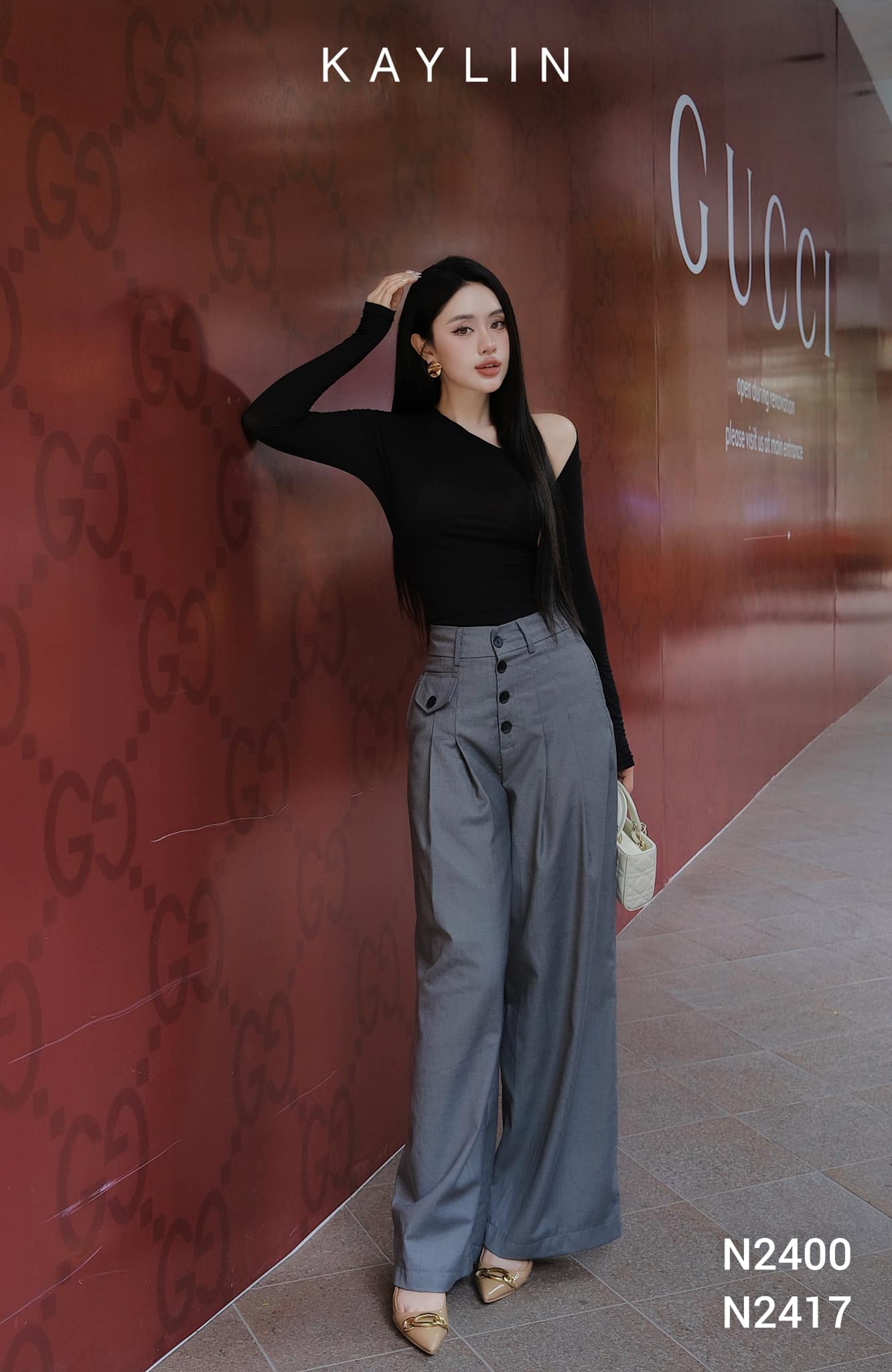 Quần Tây Phối Nút KAYLIN