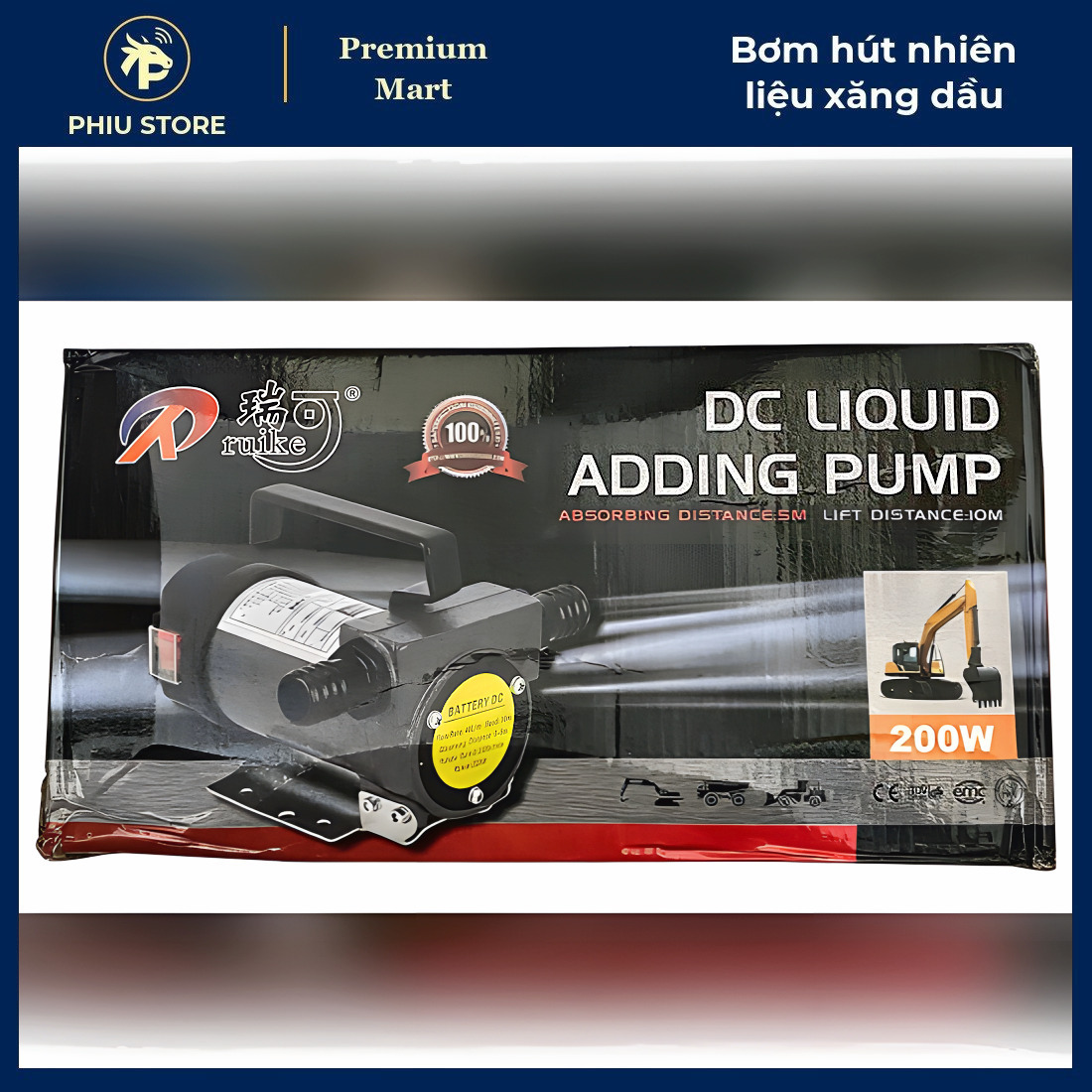 Bơm hút nhiên liệu, bơm xăng dầu mini, bơm dầu 24V, bơm hút xăng dầu mini, tự hút, 12V và 24V, PHIU STORE_thumbnail_7