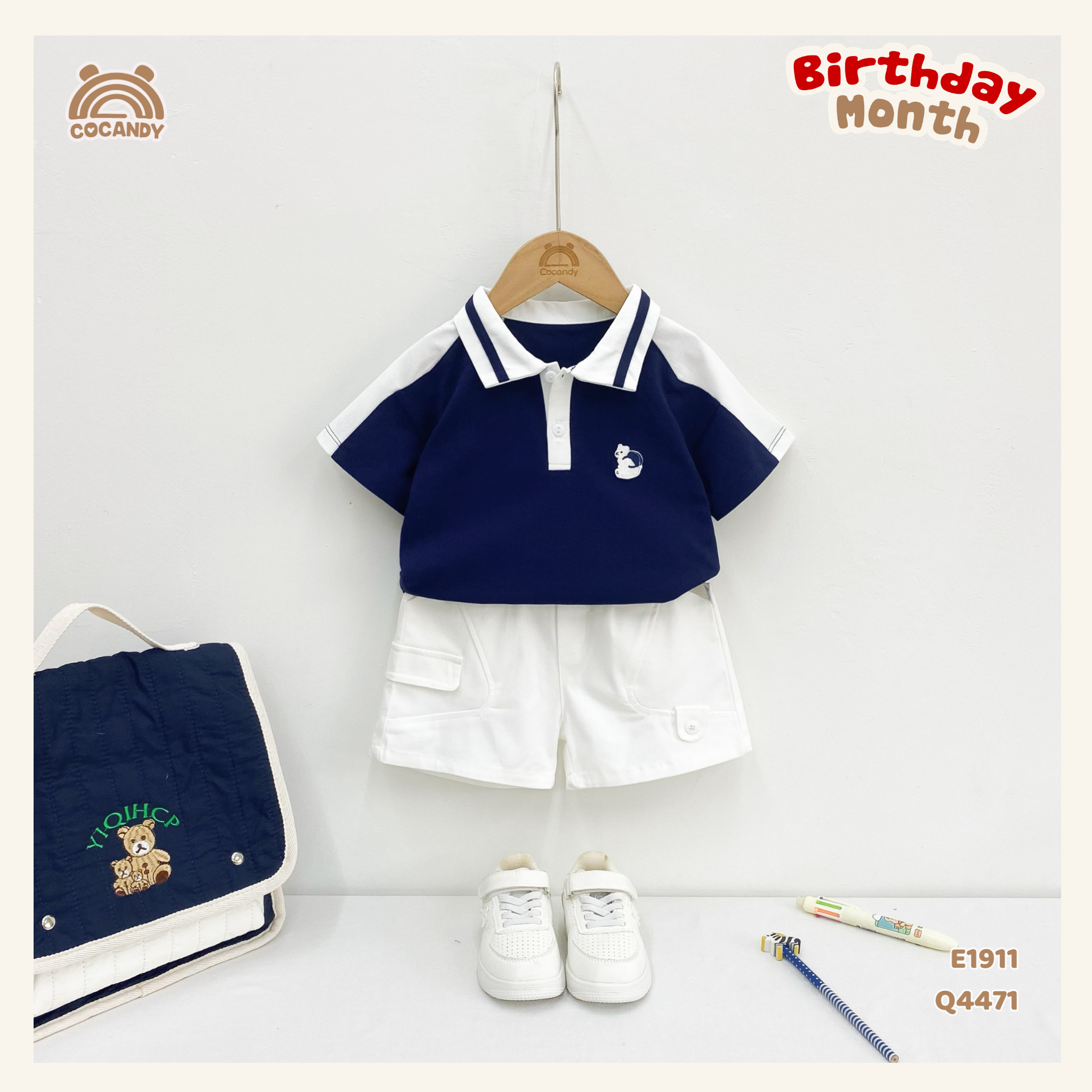 Áo cộc polo XANH THAN tag sóc_thumbnail_1
