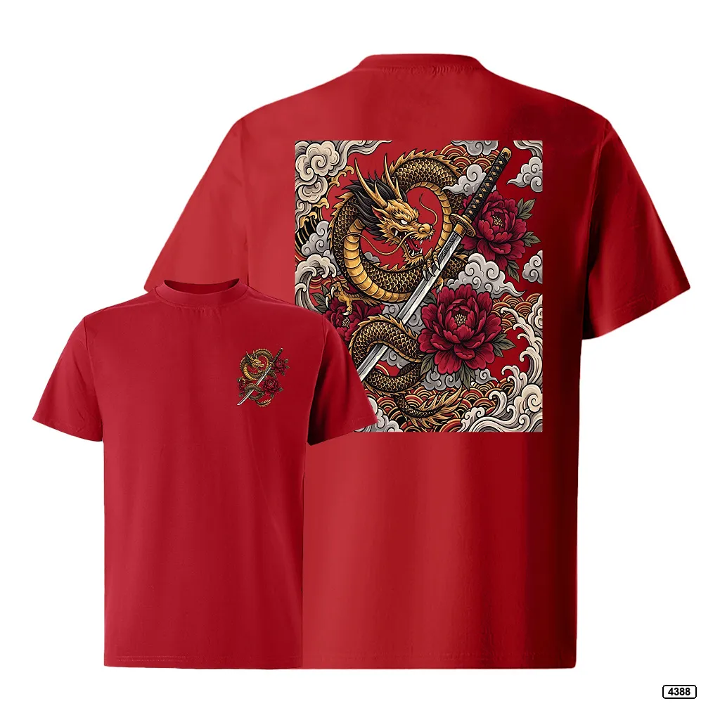 Áo thun nam dragon rose form rộng TeePrint 4388_thumbnail_15