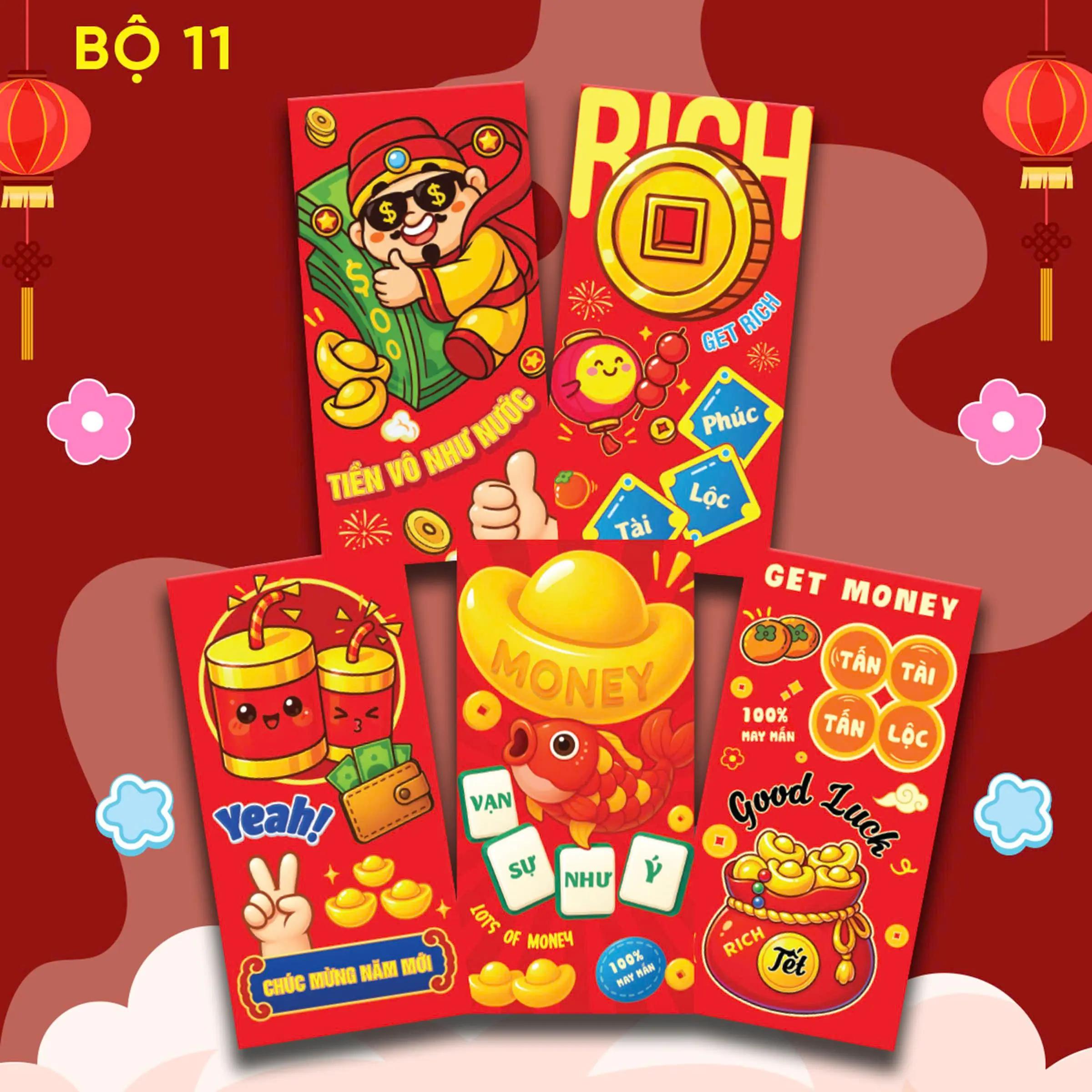 Bao lì ẋì xếp 2 ngăn, 6 ngăn, 10 ngăn độc đáo xuân Bính Ngọ Tết 2026 giấy đỏ cao cấp_thumbnail_33
