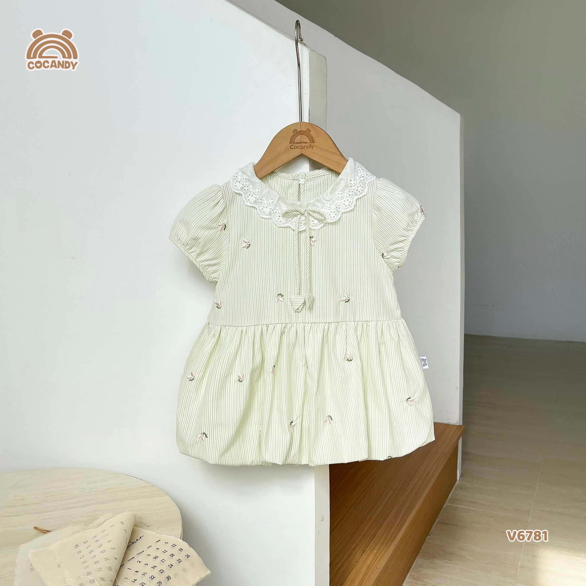Váy cộc XANH MINT hoa nhí hồng_thumbnail_3
