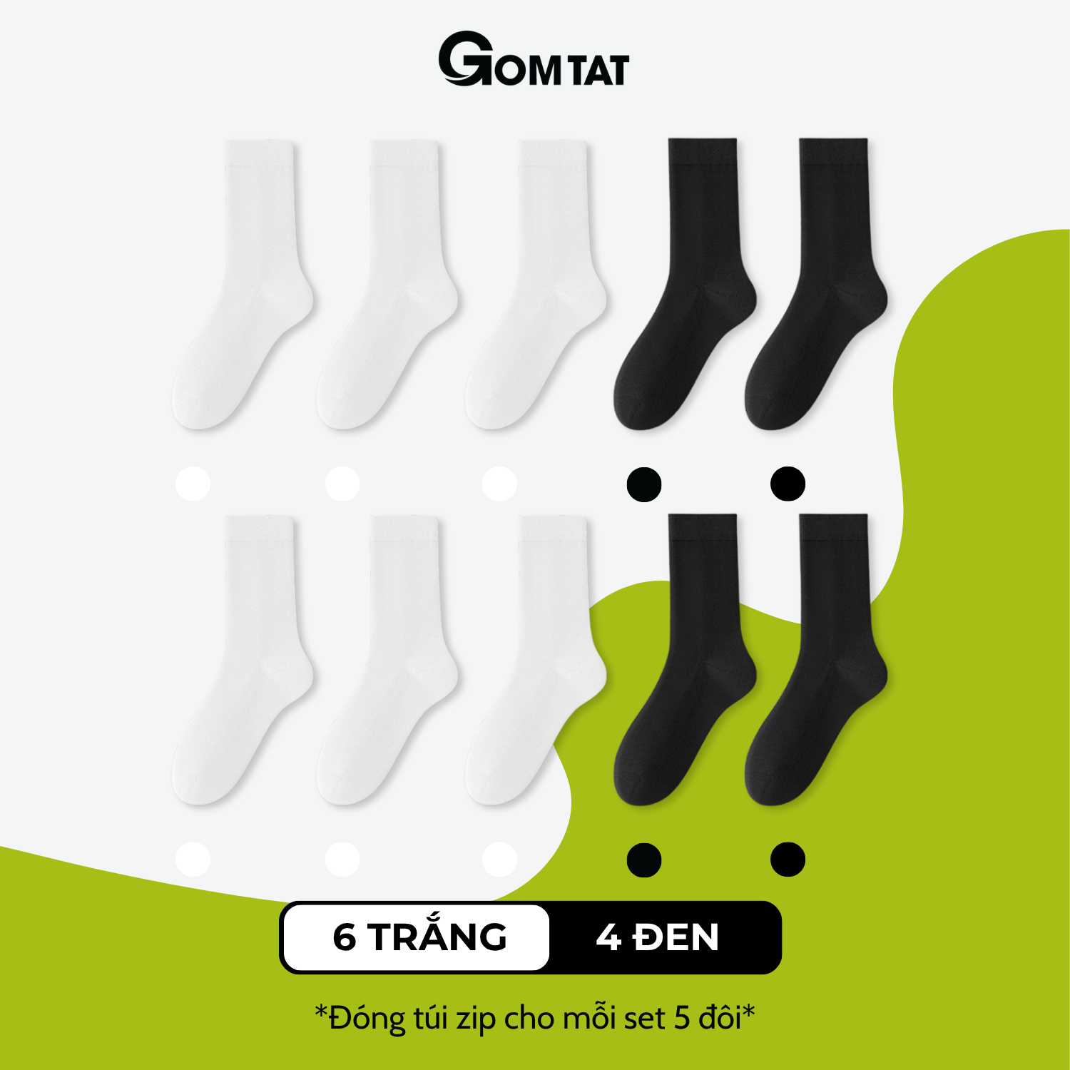 [BEST SELLER - HÀNG MỚI] Combo tất nữ cổ cao mùa hè GOMTAT mẫu trơn basic, vớ nữ chất cotton mềm mại - OAS-1706_thumbnail_14