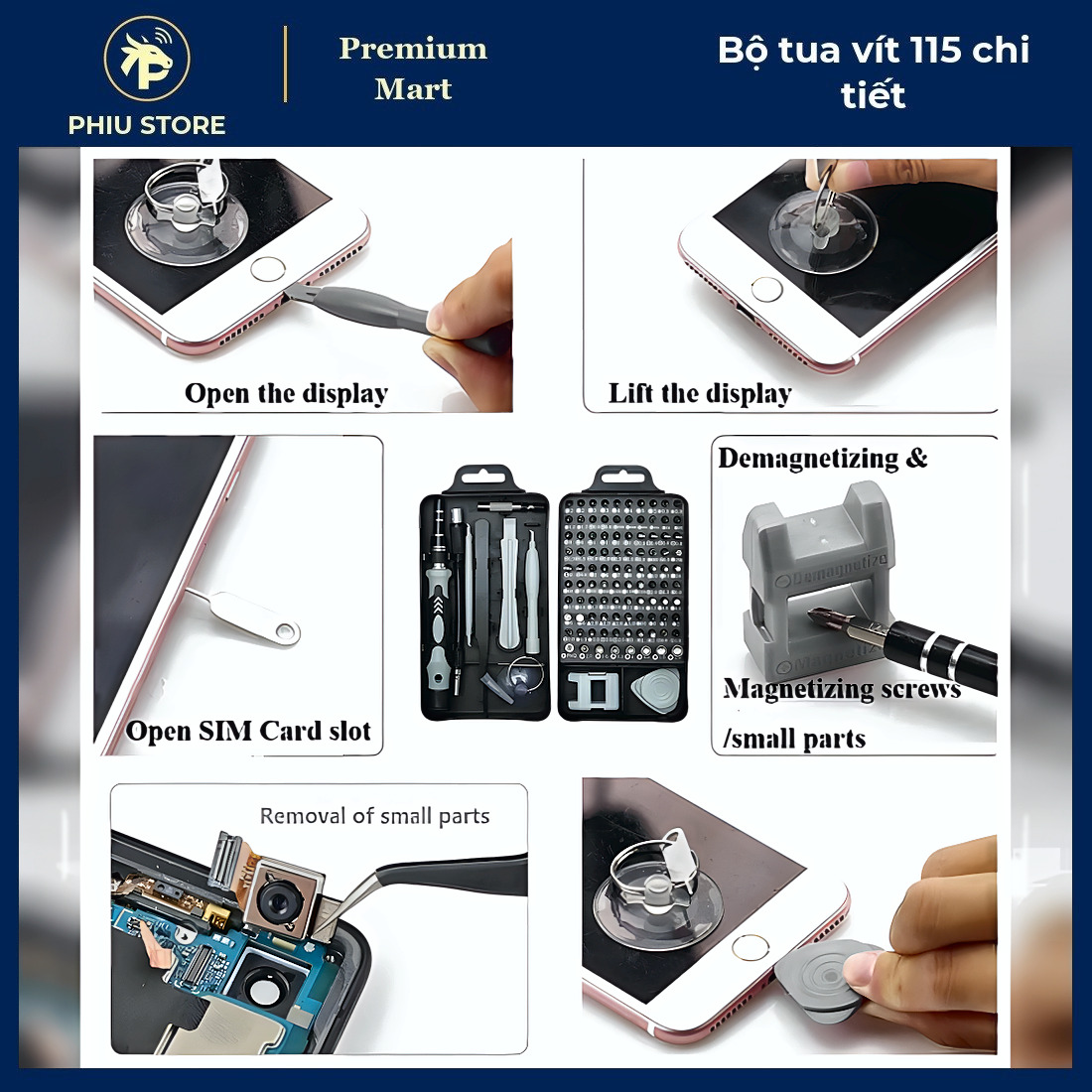 Bộ Tua Vít Mini - Bộ Tua Vít 115 Chi Tiết, Hộp Tua Vít Sửa Điện Thoại - PHIU STORE_thumbnail_5