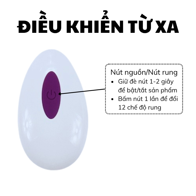 Trứng Rung Nòng Nọc Điều Khiển Từ Xa 12 Chế Độ Rung Tê Dại_thumbnail_1