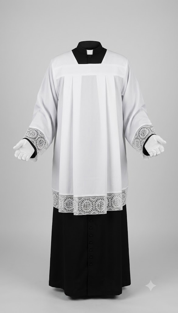 Bộ áo chùng thâm, áo thầy, áo surplice dành tặng quý tu sĩ