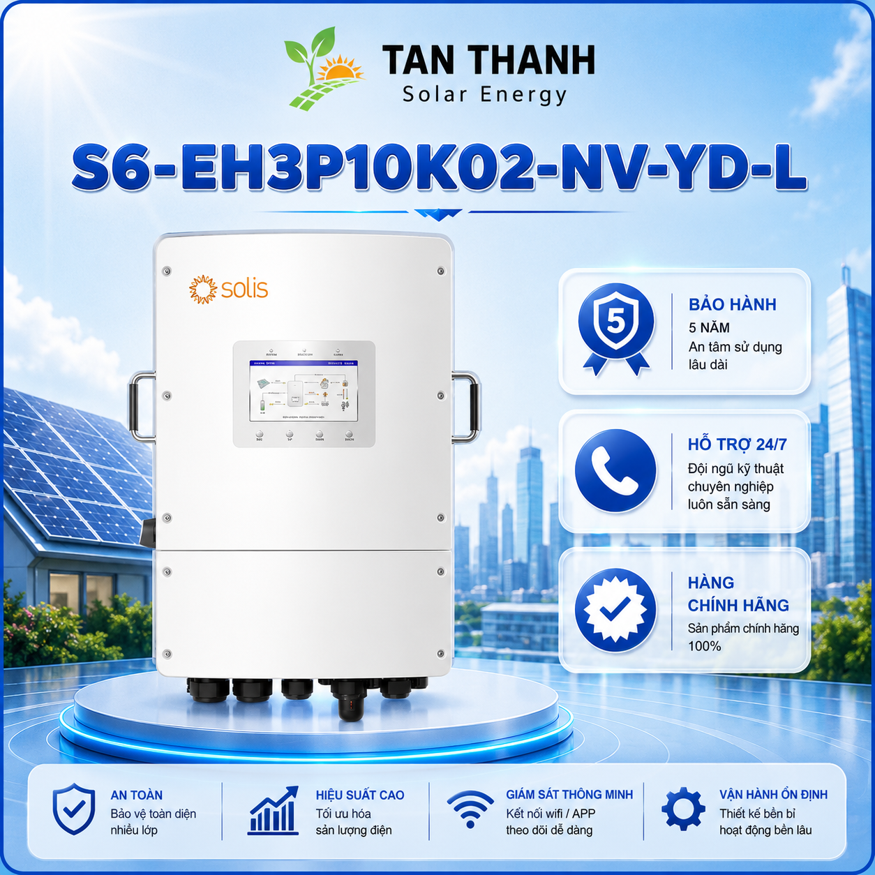 Inverter hybrid Solis S6-EH3P10K02-NV-YD-L 