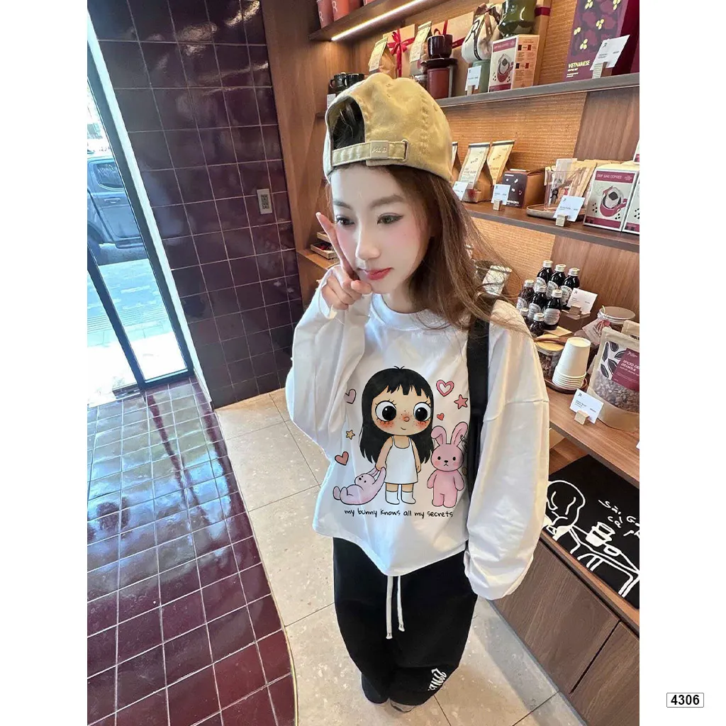 Áo thun tay dài unisex form boxy Miucho 4306_thumbnail_3