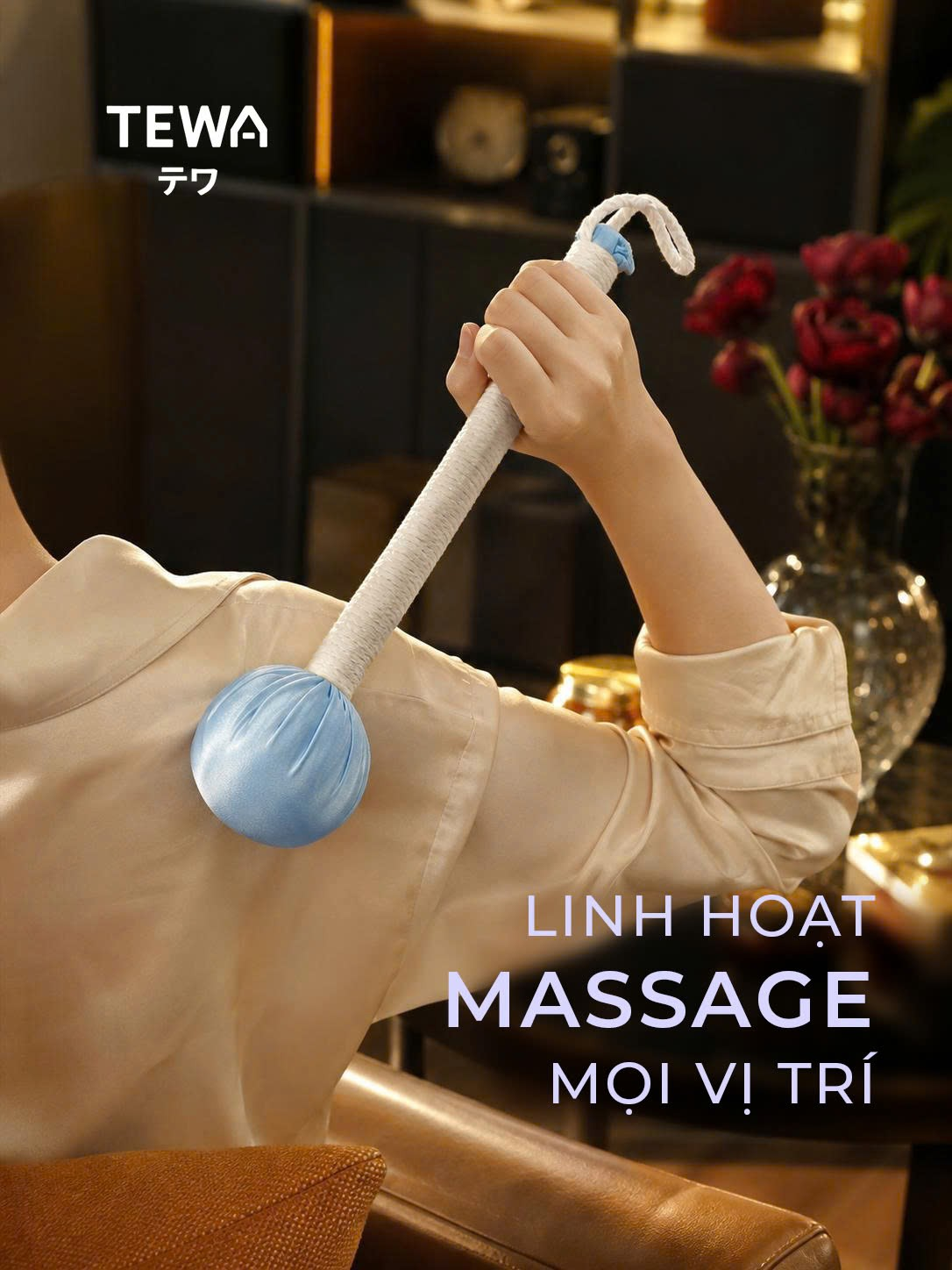GẬY ĐẤM LƯNG THƯ GIÃN 31CM TEWA