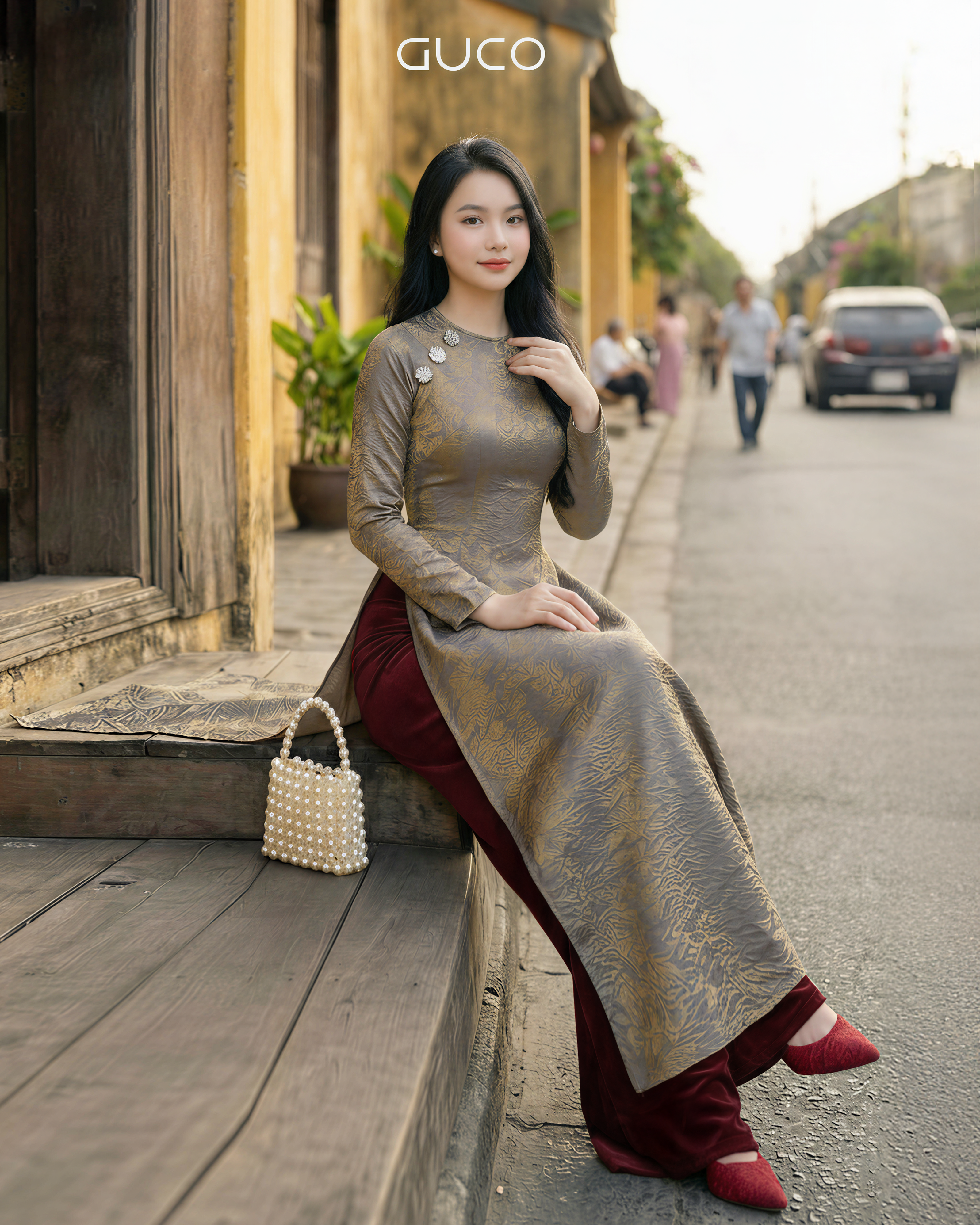 ÁO DÀI KIM ĐÀI KẾT ĐÁ - XÁM_thumbnail_1