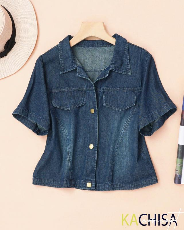 Áo sơ mi jean Denim wash mềm