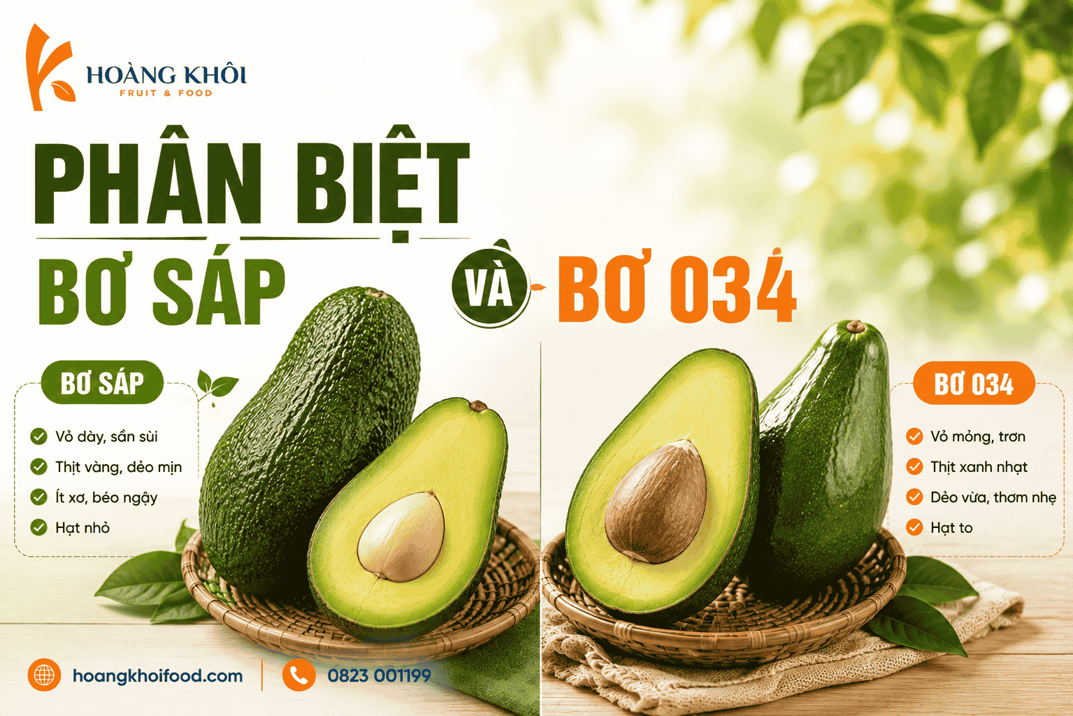 Phân biệt bơ sáp và bơ 034
