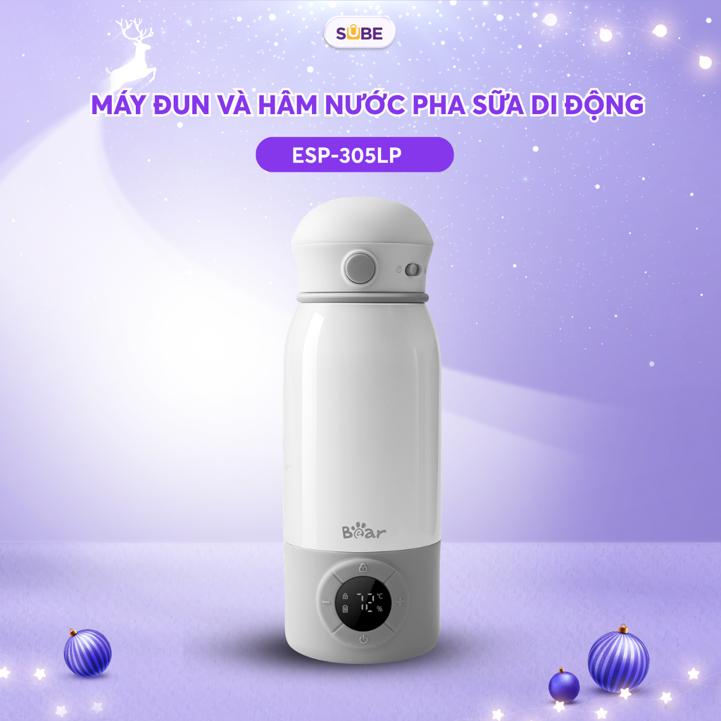 Bình Đun Và Hâm Nước Pha Sữa Di Động Bear BKL-055EJ 0.5L