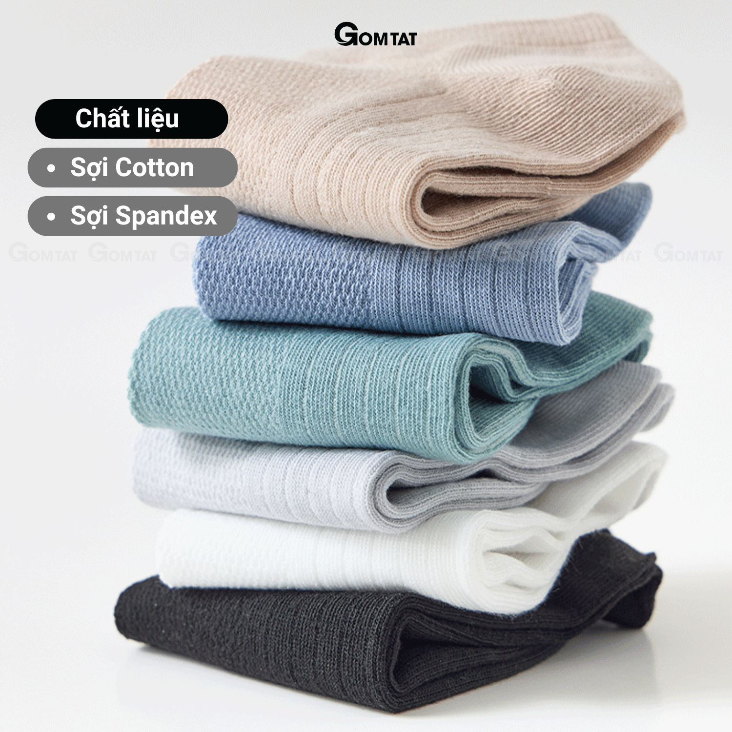Combo tất nam cổ thấp GOMTAT, chất liệu cotton mặt lưới cao cấp hút ẩm khử mùi - MIA-2002_thumbnail_4