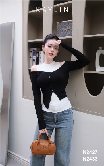 Set Áo Thun Tay Dài KAYLIN Phối Balo