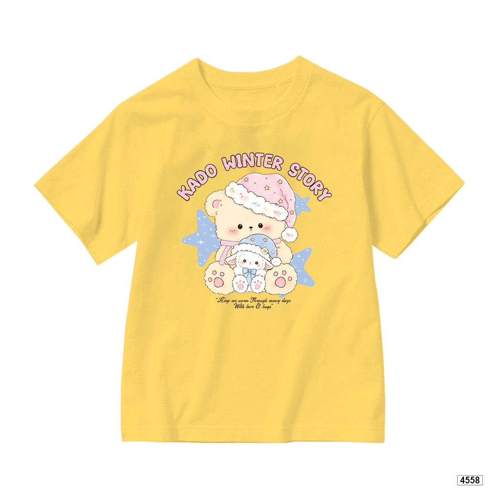 Áo thun bé gái form rộng gấu pastel Kado 4558_thumbnail_0