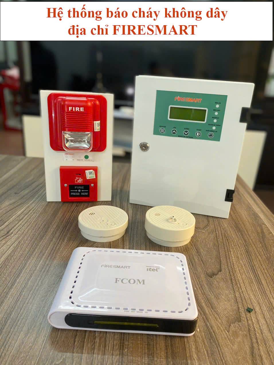 Combo hệ thống báo cháy không dây cho nhà 5 tầng trở lên