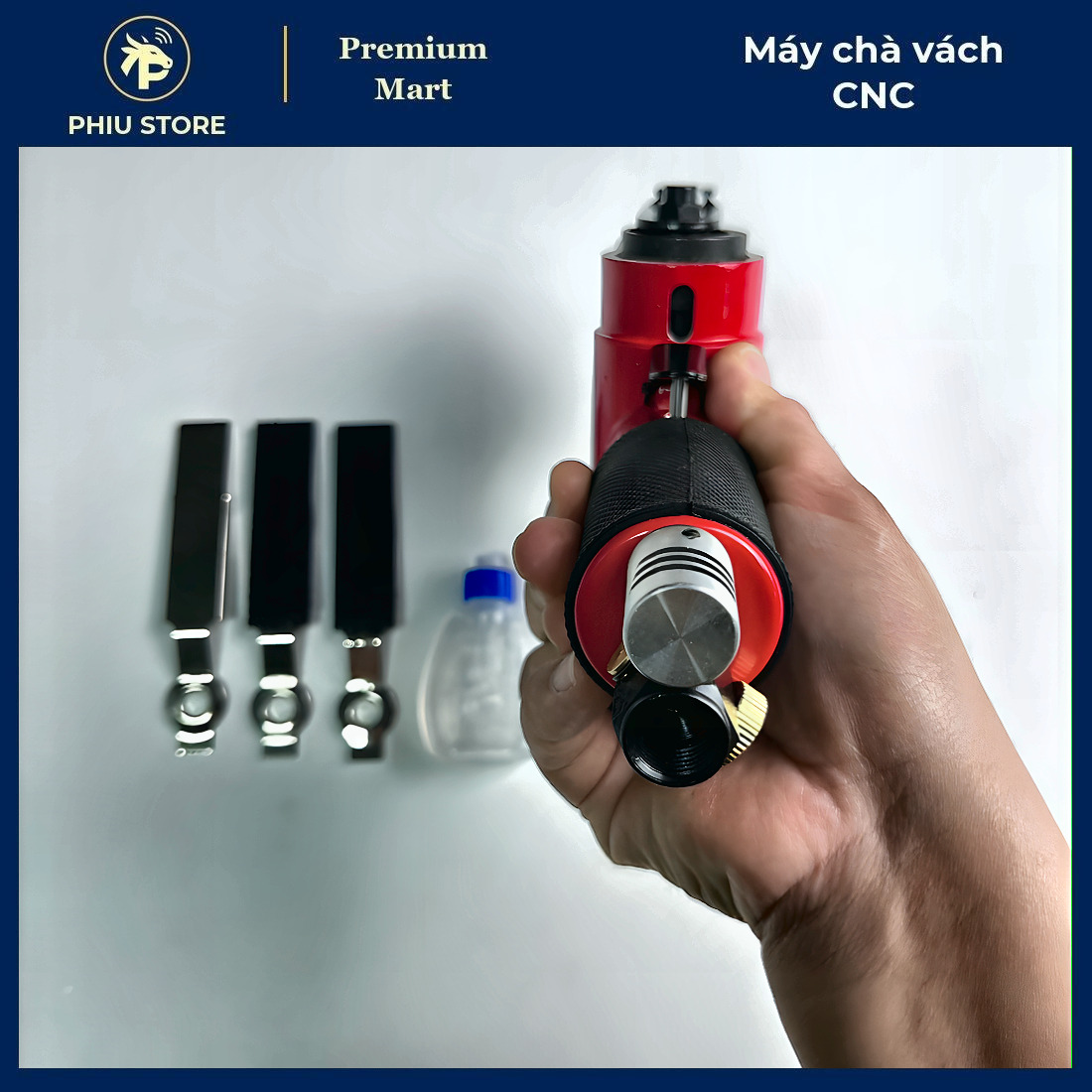 Máy chà vách CNC, máy chà nhám hơi cầm tay, máy chà nhám khí nén, máy chà nhám mini cầm tay, đế 60x17mm, PHIU STORE_thumbnail_2