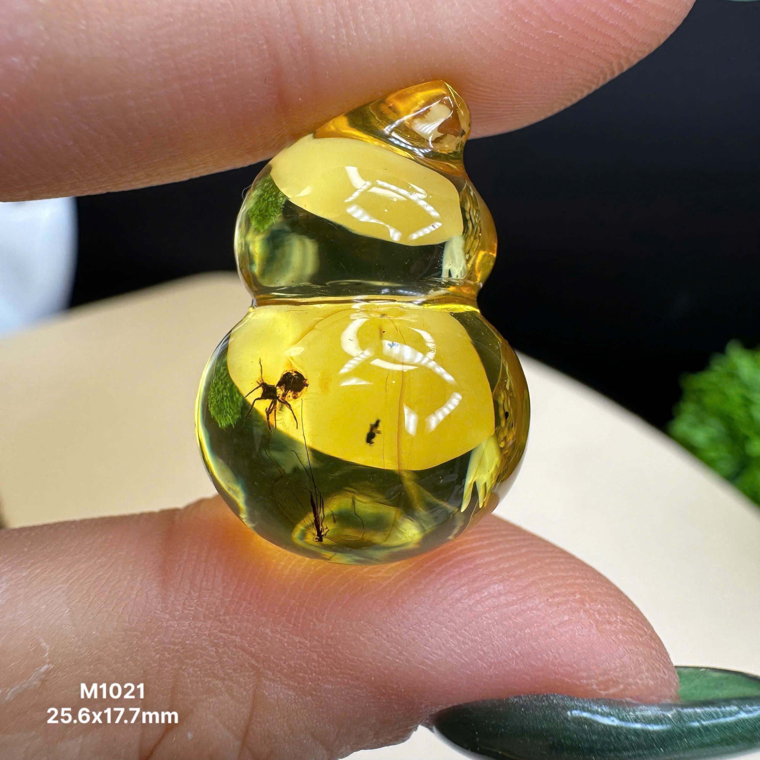 Hổ Phách Hồ Lô Côn Trùng - M1021
