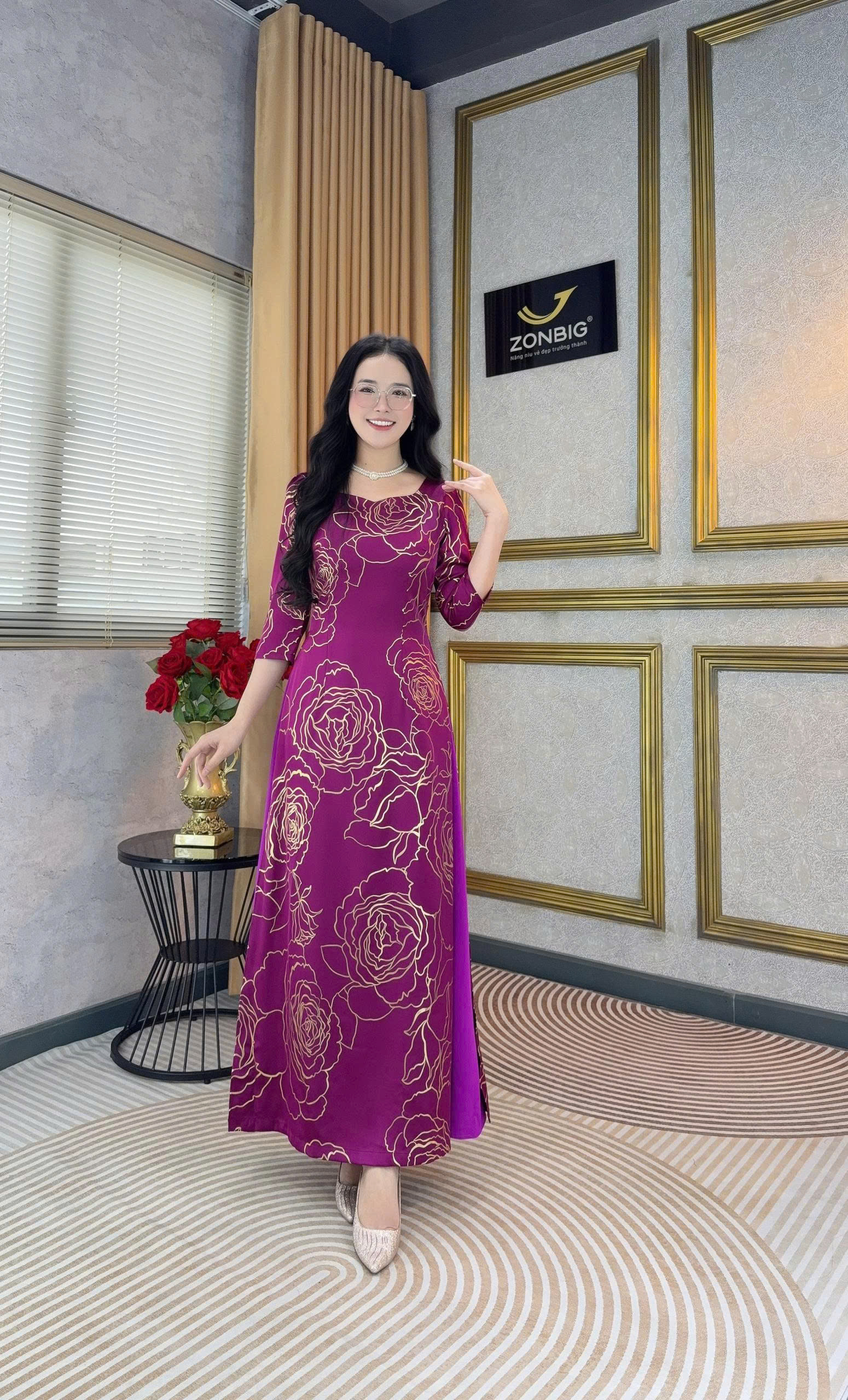 Đầm giả áo dài - Y2209 - Thương hiệu ZONBIG