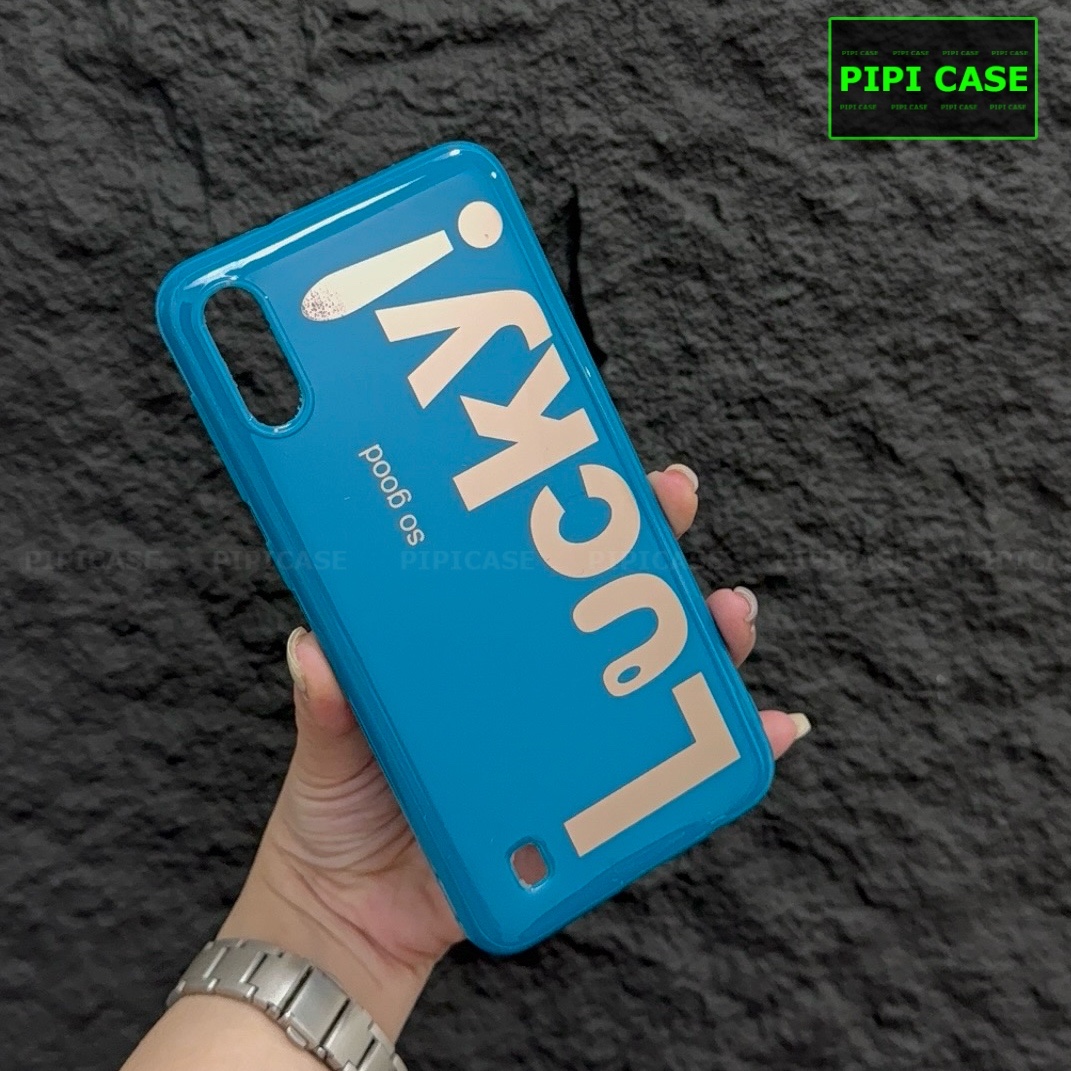 Ốp Lưng Samsung A10 - Lucky - Xanh Dương