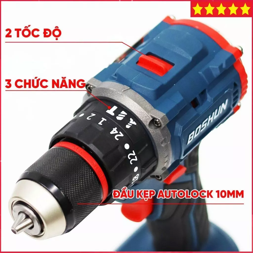 Máy Khoan Pin BOSHUN BS-ID1365BL 13mm – Không Chổi Than, 3 Chức Năng Khoan Búa Bắt Vít, Khoan Tường, Gỗ, Sắt_thumbnail_4