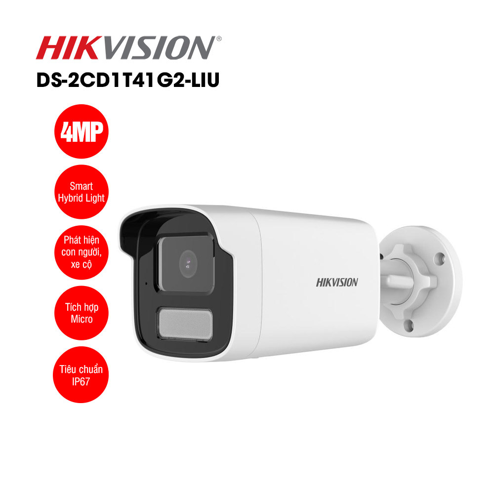 Camera IP hồng ngoại 4.0 Megapixel HIKVISION DS-2CD1T41G2-LIU