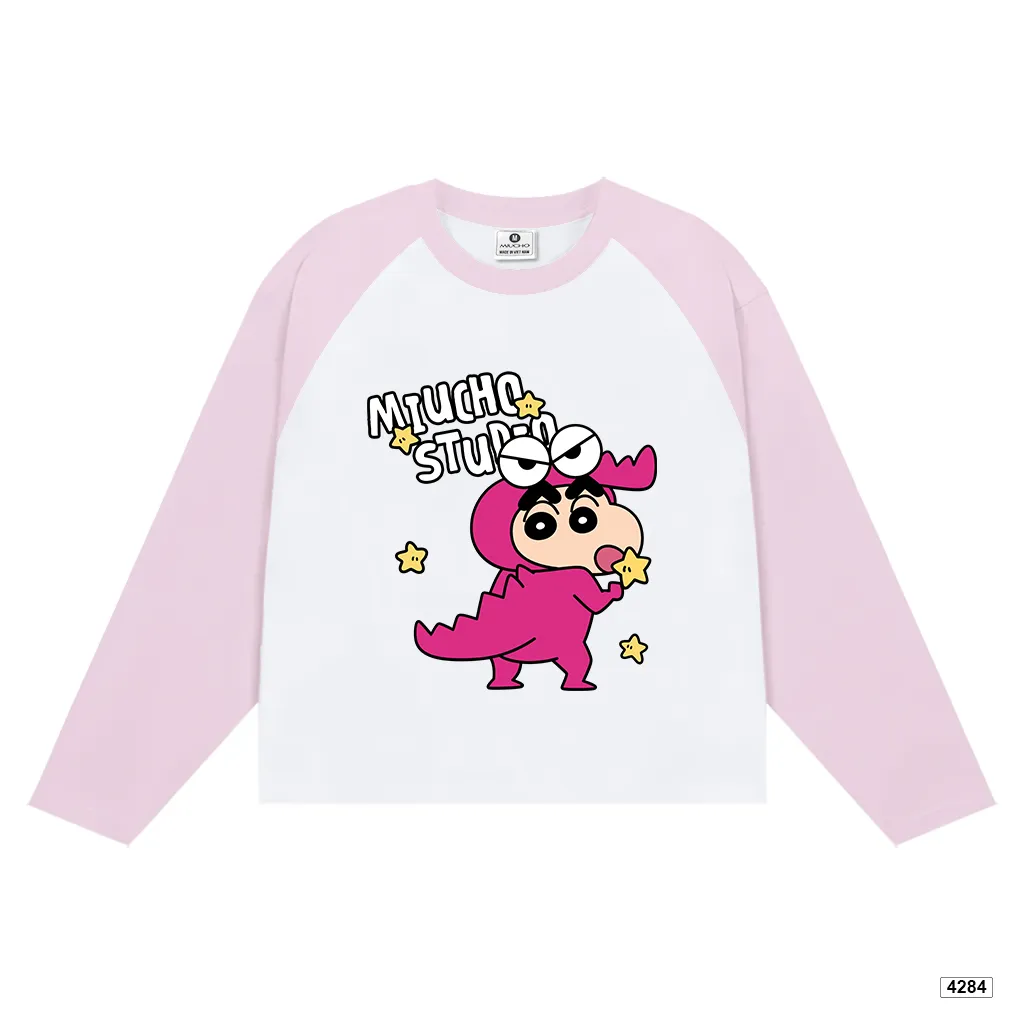 Áo thun tay dài unisex form boxy phối cổ tay Miucho 4284_thumbnail_0