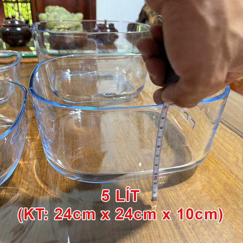 Bộ thố thủy tinh chịu nhiệt độ cao dùng cho Lò Nướng Điện, Nồi Chiên Không Dầu, Bếp Ga, Bếp Điện, Lò Vi Sóng_thumbnail_7