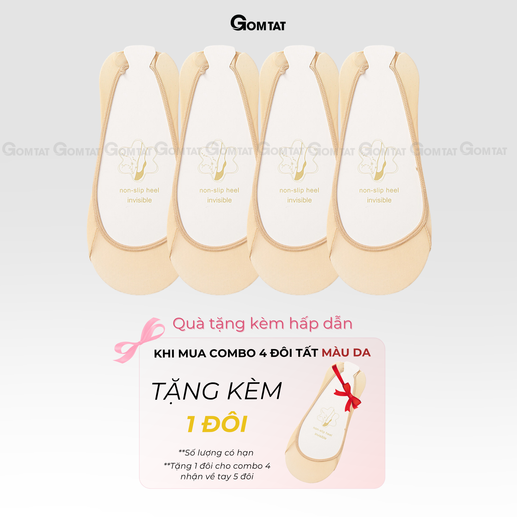 Combo tất nữ lười đi giày cao gót GOMTAT, có đệm silicon chống tuột gót - CAOGOT-SUX-19218_thumbnail_10