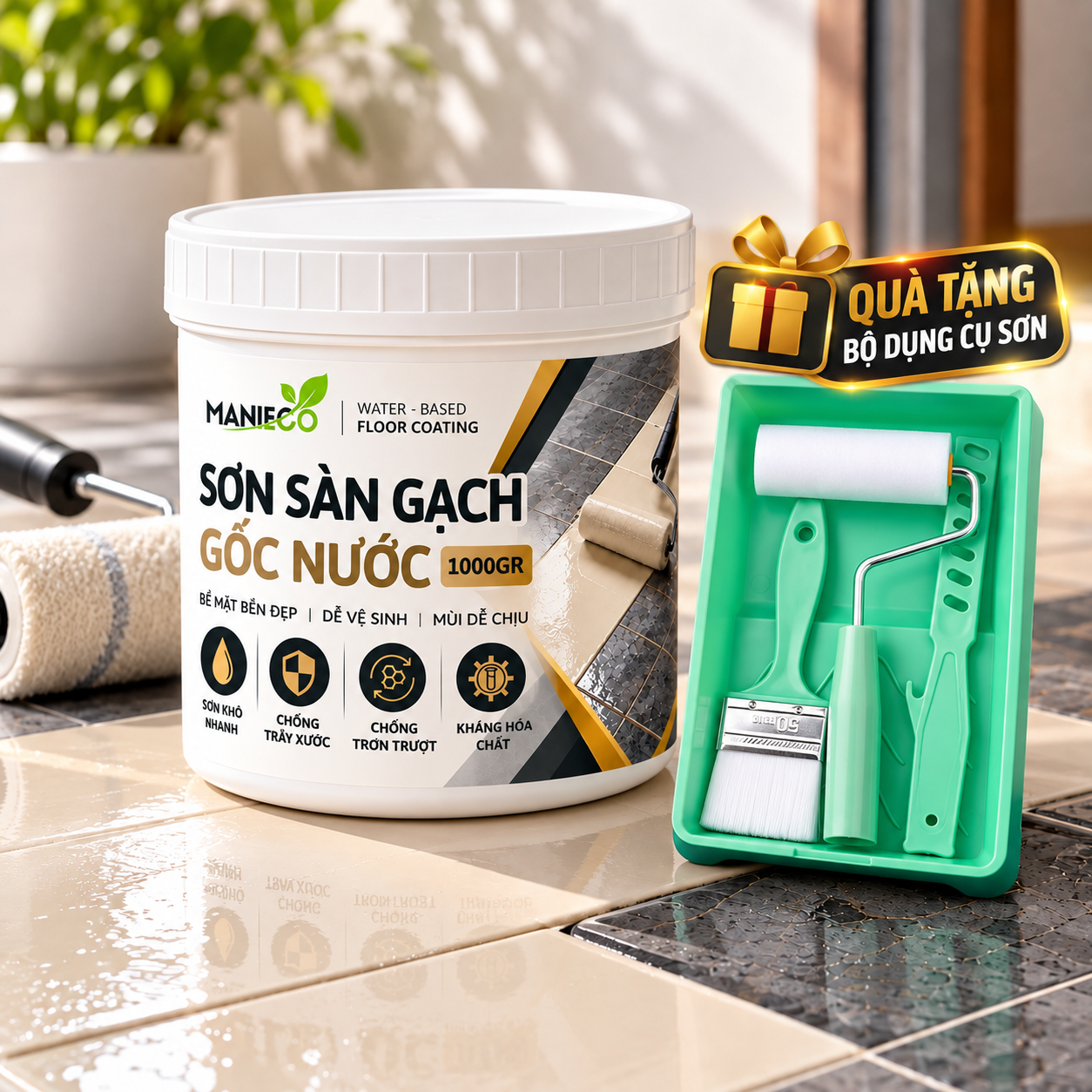Sơn Gạch, Sàn Đa Năng, Sơn Trên Các Bề Mặt Sàn Gỗ, Gạch, Đá, Xi Măng, Sơn Gốc Nước An Toàn, Mùi Dễ Chịu. Dung Tích 1KG = 5-6m2_thumbnail_24