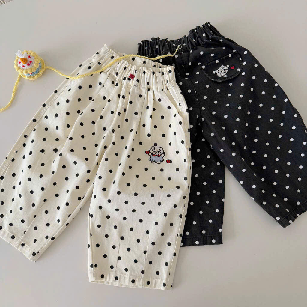 AH107 - Quần thô chám bi trắng AH kid