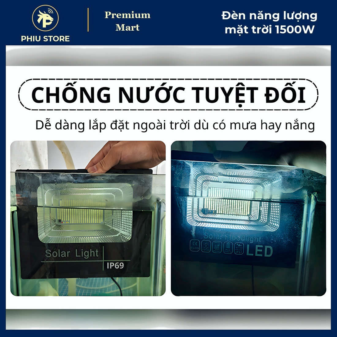 Đèn năng lượng mặt trời, đèn pha năng lượng mặt trời 1500W, đèn NLMT có điều khiển, tấm pin rời, chống nước IP68, PHIU STORE_thumbnail_6