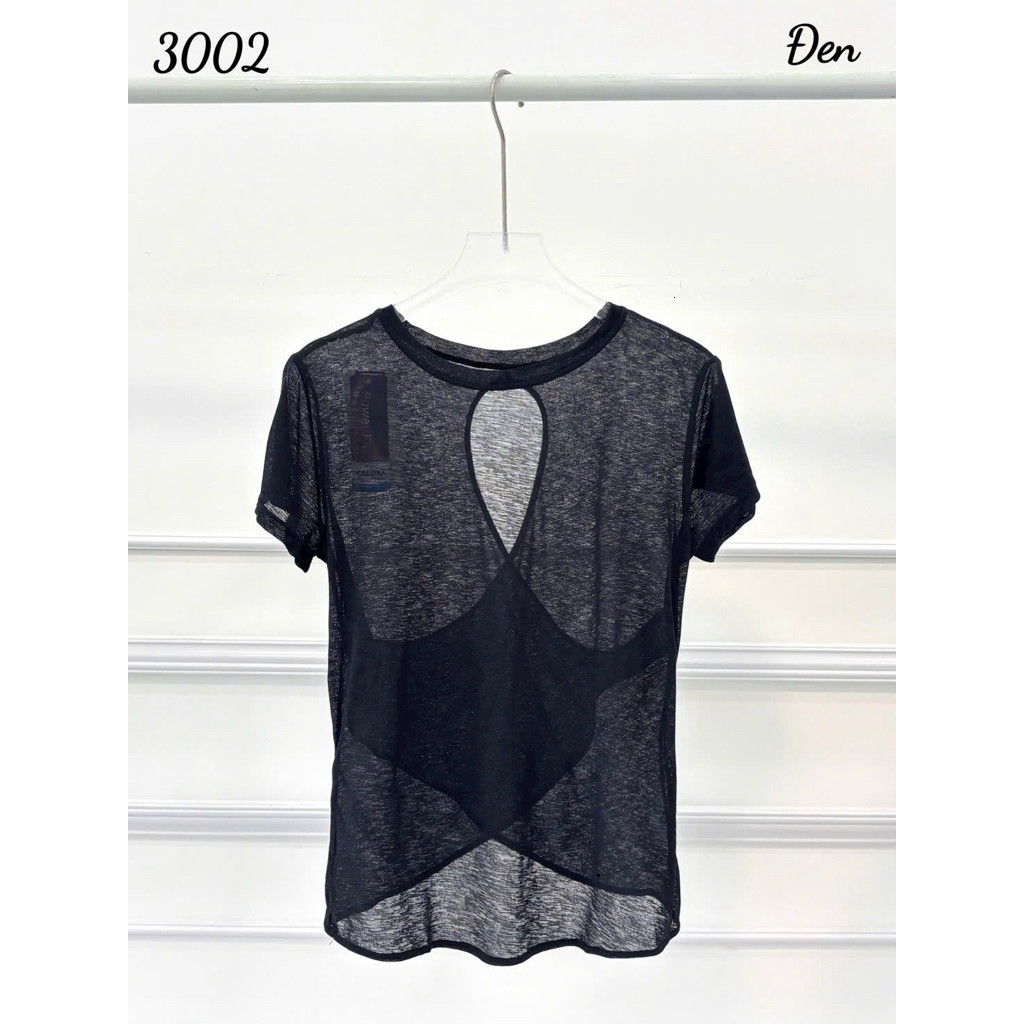 Áo Tanktop Thể Thao Nữ Tay Ngắn Đắp Chéo Lưng Form Rộng Vải Lưới Mè Thoáng Khí Nhanh Khô