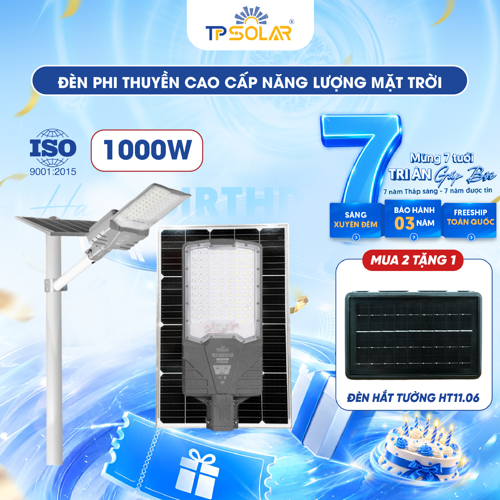 Đèn phi thuyền cao cấp năng lượng mặt trời TP SOLAR PT11