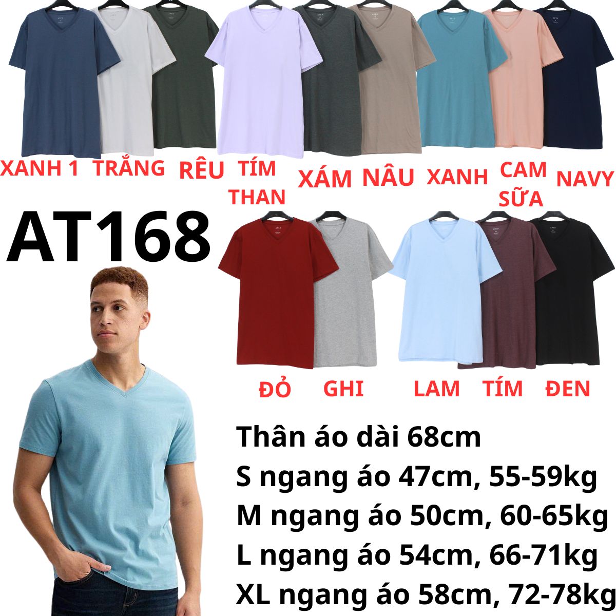 AT168 -Áo thun nam xịn