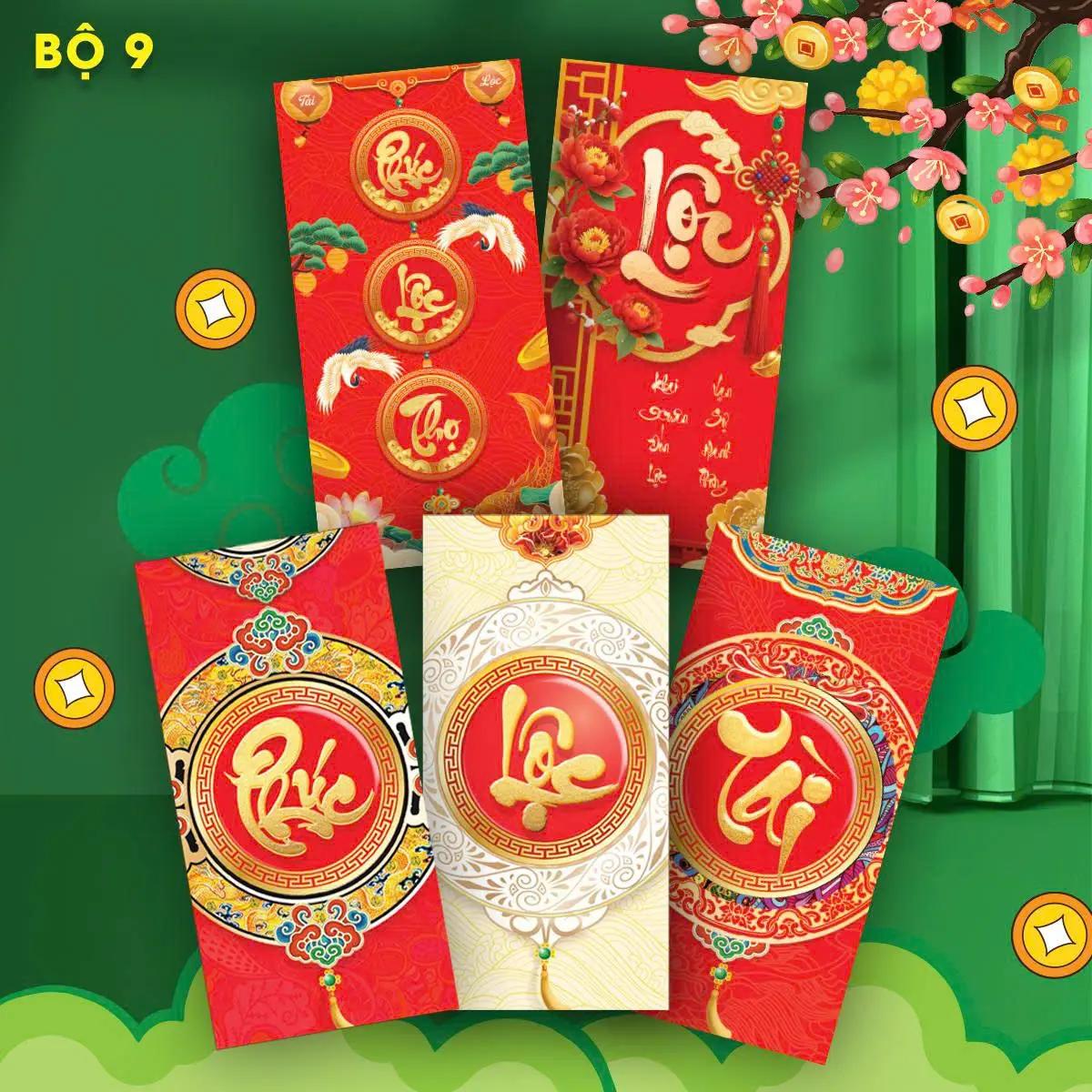 Bao lì ẋì xếp 2 ngăn, 6 ngăn, 10 ngăn độc đáo xuân Bính Ngọ Tết 2026 giấy đỏ cao cấp_thumbnail_15