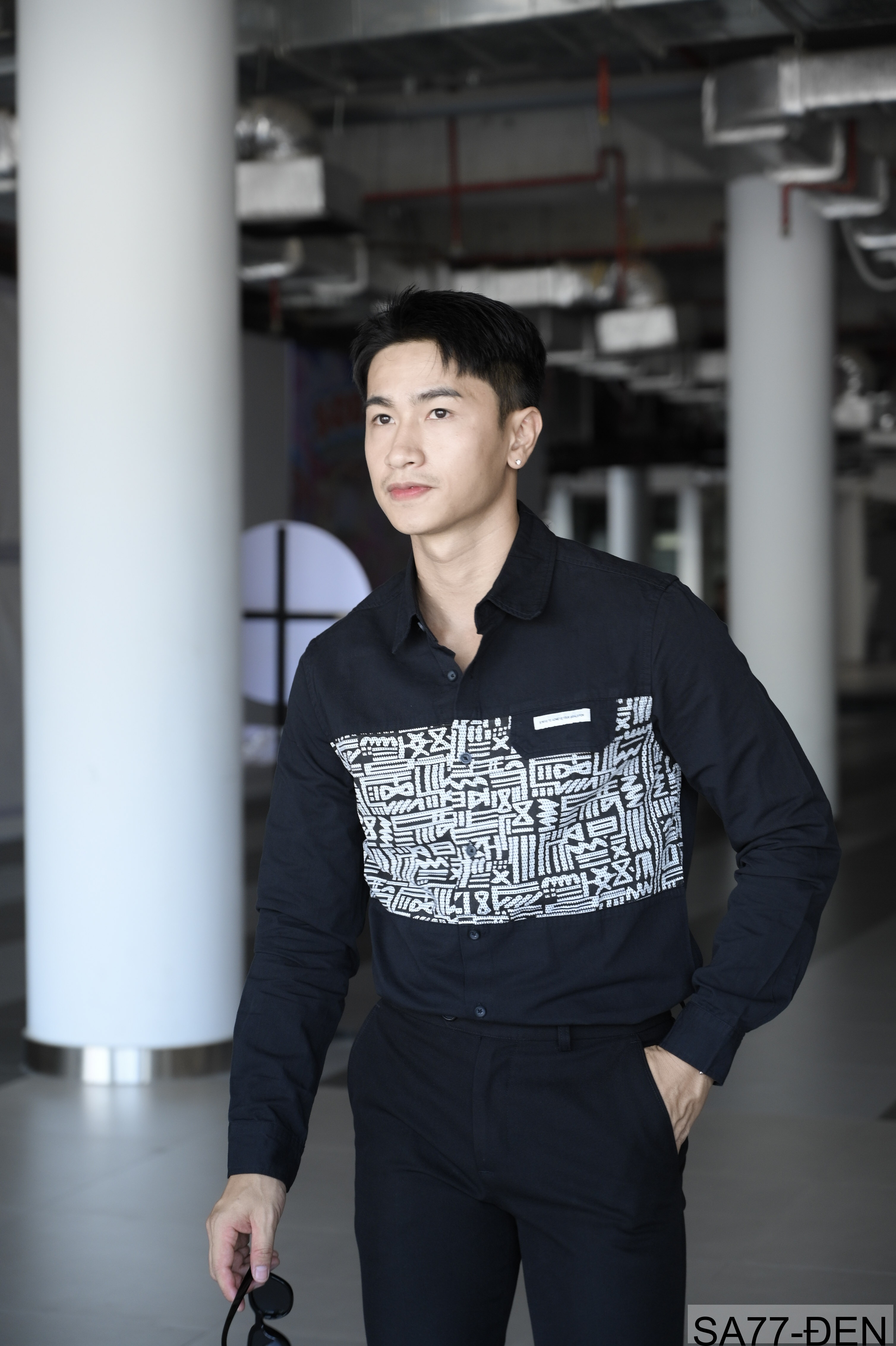 SA77 - Áo sơ mi nam dài tay phong cách Nhật, chất cotton 100%, form rộng thoải mái, họa tiết nghệ thuật độc đáo_thumbnail_11