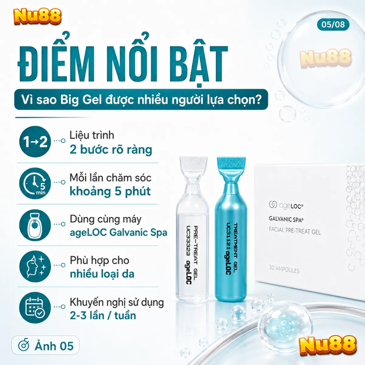 Big Gel 60 Ống ageLOC Galvanic Facial Gels Mẫu Mới_thumbnail_8