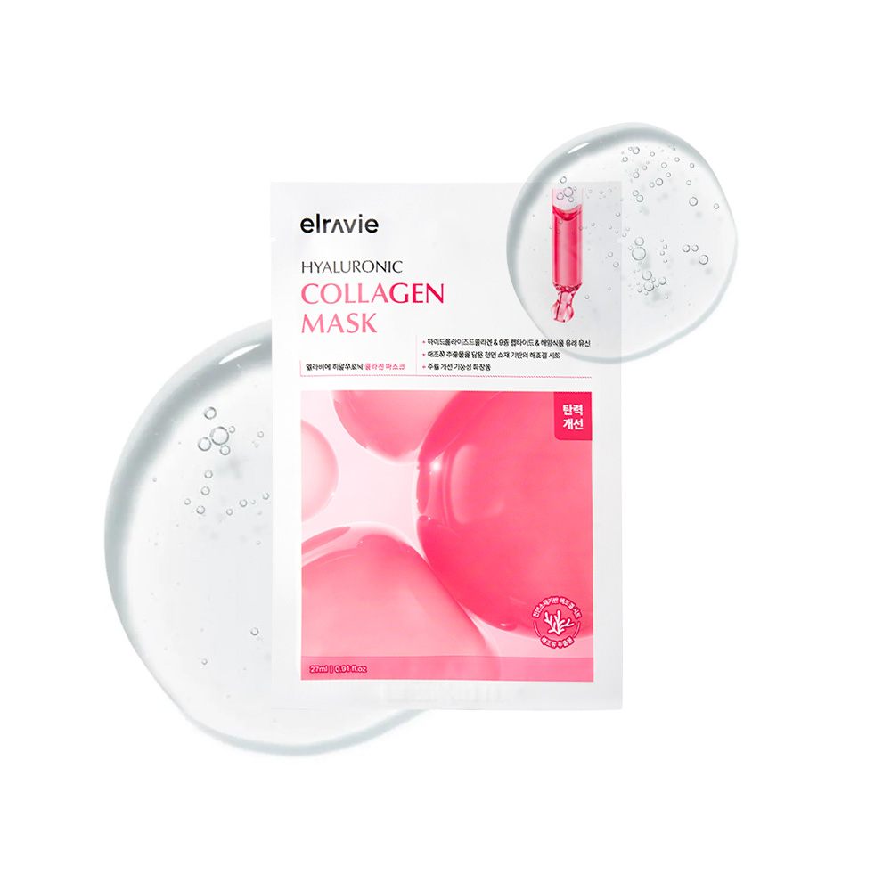 Mặt nạ chống lão hóa, tăng đàn hồi, giúp da săn chắc Elravie Hyaluronic Collagen Mask