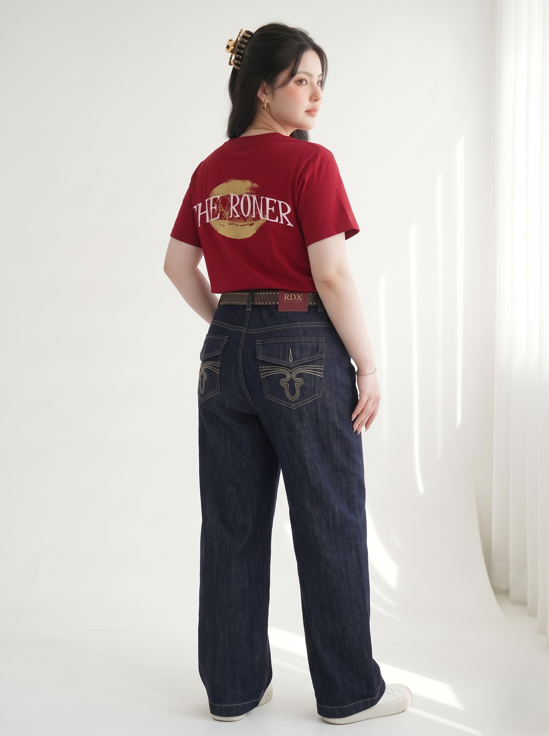 Quần Jean Suông Túi Hộp Thêu Bigsize Nữ Không Co Giãn - Xanh Than, Khói - Vừa 58–90kg - T-QJ644_thumbnail_3