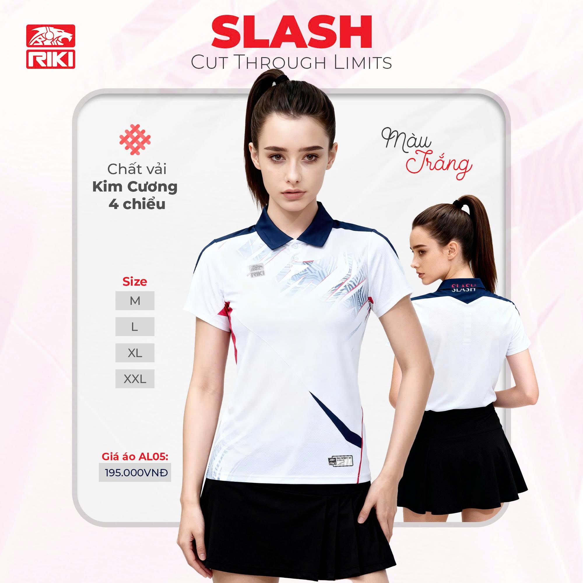 Áo Cầu Lông Pickleball Riki SLASH AL05 Thun Mè Kim Cương 4 Chiều Thể Thao Đương Đại_thumbnail_3