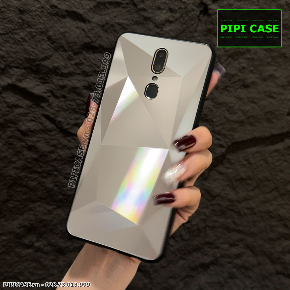 Ốp Lưng Oppo F11 Pro - Kim Cương 6D - Bạc_thumbnail_3