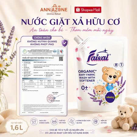 SET 2 TÚI NƯỚC XẢ VẢI CHO BÉ ORGANIC FAIXAI (FREESHIP)_thumbnail_2