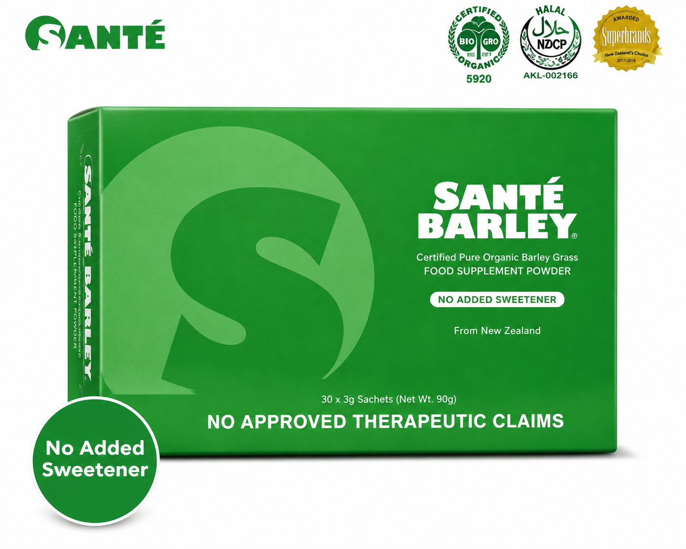 Sante Barley in Box with 30 sachets no Sweetener