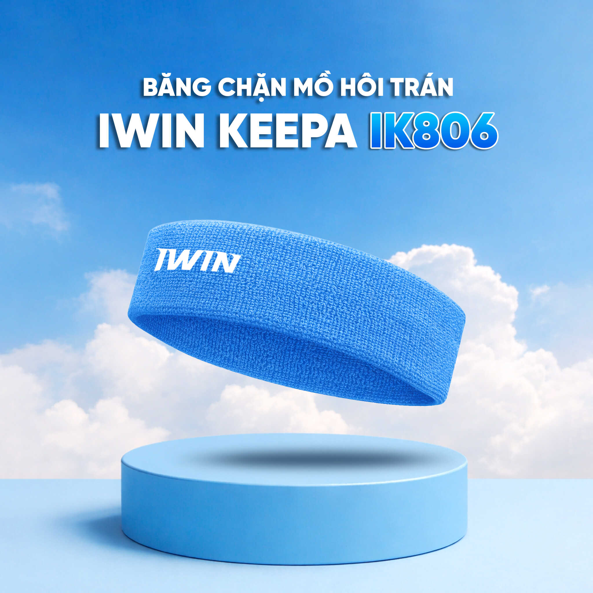 Băng Chặn Mồ Hôi Trán iWin Keepa Thấm Hút Tốt Khi Tập Luyện Thể Thao Đương Đại