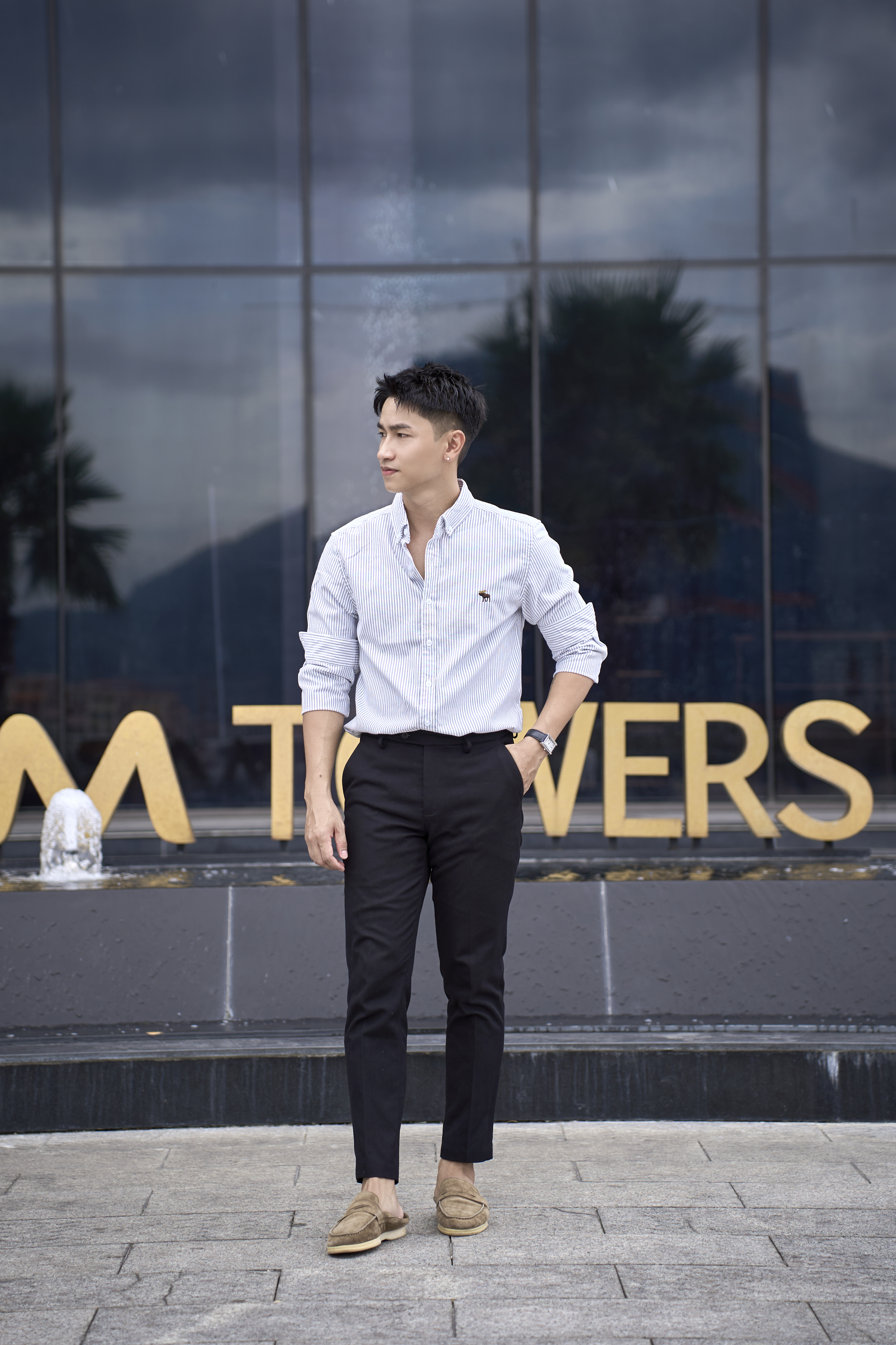 SA101 - Áo sơ mi nam dài tay kẻ sọc phong cách Nhật, dáng rộng thoải mái, chất cotton mềm mại_thumbnail_2
