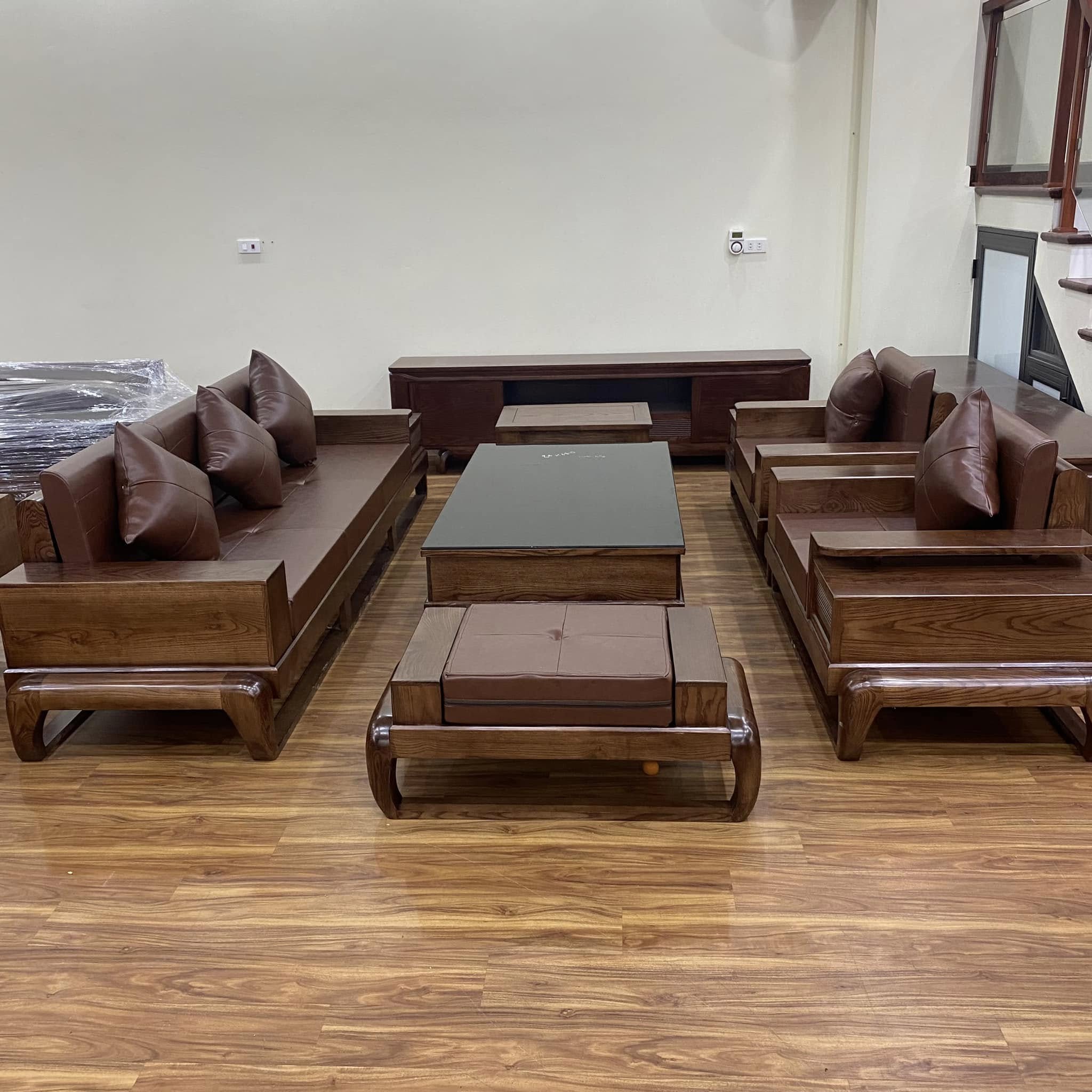 Sofa đối chân gà màu nâu